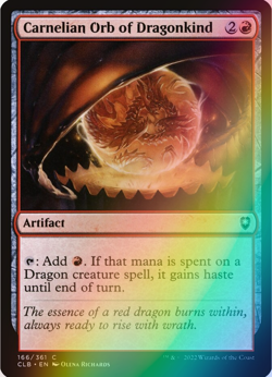 MTG - Carnelian Orb of Dragonkind - Foil - CLB 166 - Battle for Baldur's Gate - Image 1