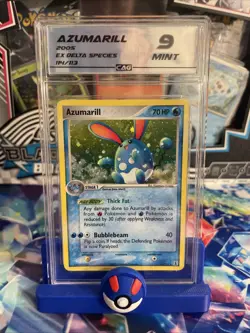 Pokemon TCG Azumarill 114/113 Secret Holo Rare EX Delta Species CAG 9 - Image 1