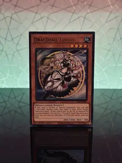 Dracotail Lukias - JUSH-EN001 Ultra Rare 1st Edition Yugioh Justice Hunters - Image 1