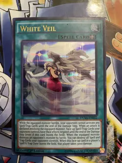Yugioh - White Veil DUSA-EN032 Duelist Saga 1st Edition - UR - LP - Image 1