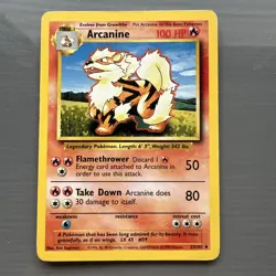 Pokemon TCG Arcanine Base Set, Unlimited Uncommon Card 23/102 - Image 1