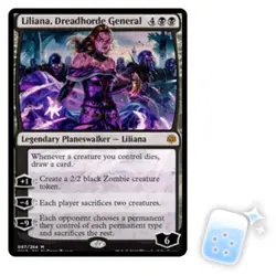 LILIANA, DREADHORDE GENERAL War Of The Spark WAR Planeswalker Magic MTG CARD - Image 1