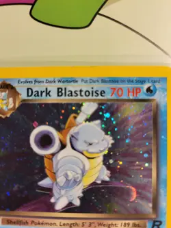 Dark Blastoise 3/82 Holo Rare - Team Rocket Vintage Pokemon TCG Card NM SWIRL - Image 3