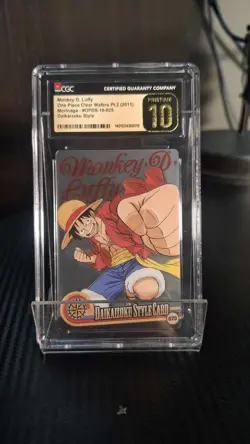 Monkey D. Luffy 025 One Piece Wafer Clear Card Morinaga Japanese - Image 1