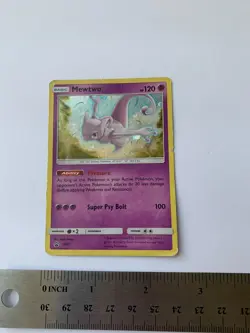 MEWTWO Black Star Promo Holo SM77 Sun Moon Pokemon Card 2017 NM - Image 1