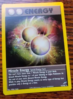 Miracle Energy 16/105 Neo Destiny Holo Rare Vintage 2001 Pokemon Card - Image 1