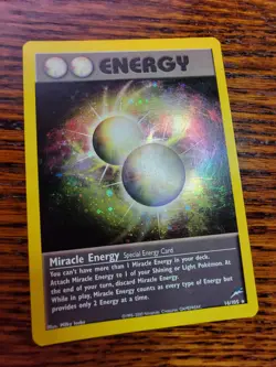 Miracle Energy 16/105 Neo Destiny Holo Rare Vintage 2001 Pokemon Card - Image 2