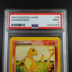 PSA 9 Charmander 46/102 Pokemon Base Set 1999 Non Holo Graded Card - Image 2
