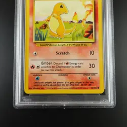 PSA 9 Charmander 46/102 Pokemon Base Set 1999 Non Holo Graded Card - Image 3