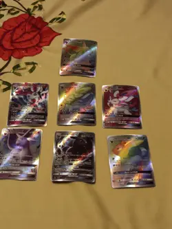 7 pokemon fan art cards lot - Image 1