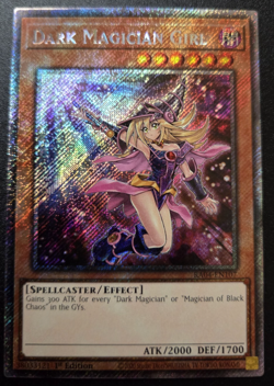 Yugioh Dark Magician Girl 7th Art RA04-EN107 Platinum Secret Rare 1st Edition NM - Image 1