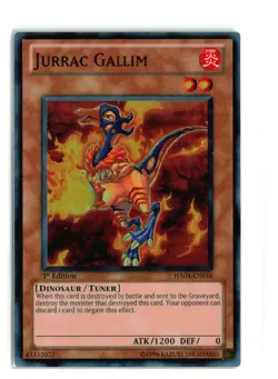 JURRAC GALLIM HA04-EN016 1st EDITION Yugioh TCG LP - Image 1