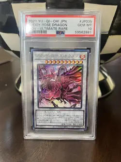 PSA 10 GEM MINT Ruddy Rose Dragon Yu-Gi-Oh! LIOV-JP035 Ultimate Rare Japanese - Image 1
