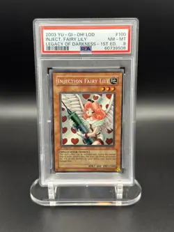 Yu-Gi-Oh! Injection Fairy Lily LOD-100 - Legacy of Darkness-1st Edition - PSA 8 - Image 1