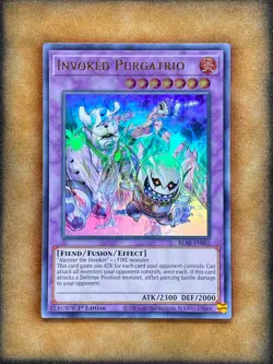 Yugioh Invoked Purgatrio BLAR-EN082 Ultra Rare 1st Ed NM - Image 1