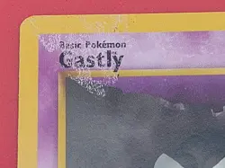 Gastly Misprint Ink Printer Error Splotch Blotch Spots Base Set 50 Pokemon Card - Image 1