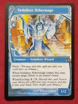 Magic The Gathering FUTURE SIGHT VEDALKEN AETHERMAGE blue card MTG - Image 1