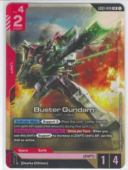 Gundam Card Game - Buster Gundam GD01-046 LR Raw Near Mint/Mint - Image 1