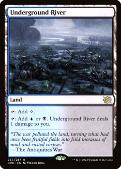MTG Underground River 267 Rare Foil The Brothers' War - Image 1