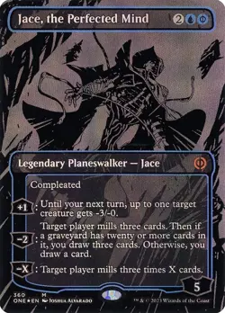 MTG Jace the Perfected Mind **Foil** Oil slick Phyrexia AWBO Excellent Condition - Image 1