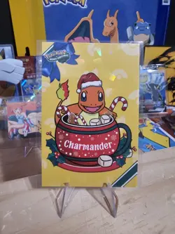 Pokemon Merry Christmas Card Database - Santa Hat Charmander - Image 1