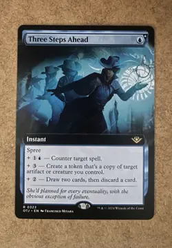 Three Steps Ahead (Extended Art) Outlaws of Thunder Junction NM MTG - Image 1