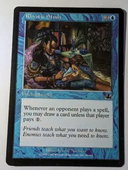 Rhystic Study - Prophecy - Regular - LP - Magic the Gathering MTG - Image 1