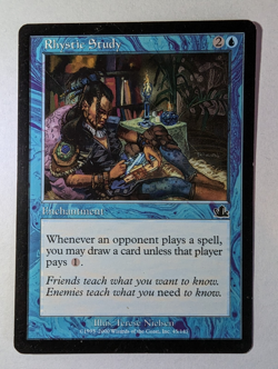 Rhystic Study - Prophecy - Regular - LP - Magic the Gathering MTG - Image 2
