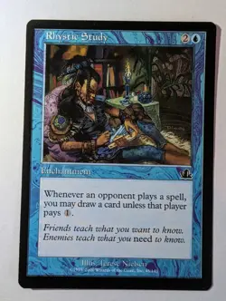 Rhystic Study - Prophecy - Regular - LP - Magic the Gathering MTG - Image 2