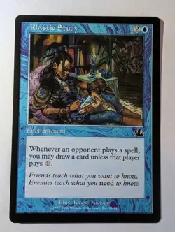 Rhystic Study - Prophecy - Regular - LP - Magic the Gathering MTG - Image 3