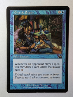 Rhystic Study - Prophecy - Regular - LP - Magic the Gathering MTG - Image 1