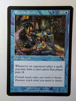 Rhystic Study - Prophecy - Regular - LP - Magic the Gathering MTG - Image 2