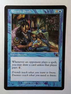 Rhystic Study - Prophecy - Regular - LP - Magic the Gathering MTG - Image 3