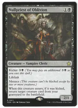 Magic the Gathering MTG - Foundations: Nullpriest of Oblivion Rare Card #611 - Image 1