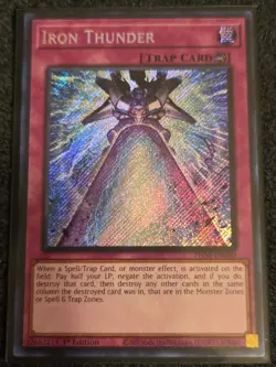 Yugioh Iron Thunder PHNI-EN080 1st Edition Secret Rare NM - Image 1