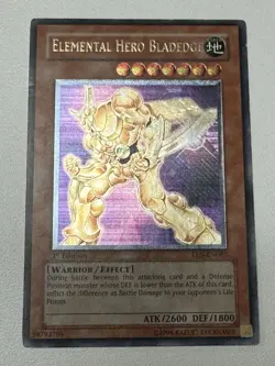 Yugioh! MP Elemental Hero Bladedge - EEN-EN007 - Ultimate Rare - 1st Edition Mod - Image 1