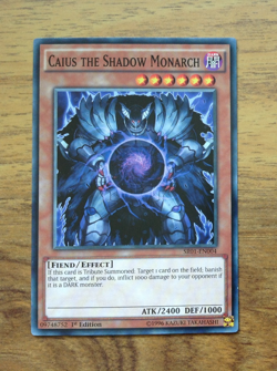 YUGIOH Common Caius The Shadow Monarch SR01-EN004 1st Edition. Free UK Postage - Image 1