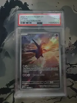 Pokemon TCG Surging Sparks Latios Illustration Rare Card 203/191 PSA 9 Mint - Image 1