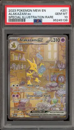 Pokemon Alakazam ex 151 MEW EN Special Illustration Rare #201 PSA 10 Gem Mint - Image 1