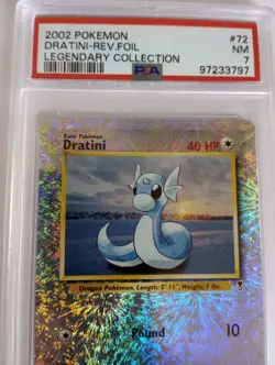 Pokemon 1x Dratini - Legendary Collection Reverse Holo - #72 - PSA 7 - Image 4