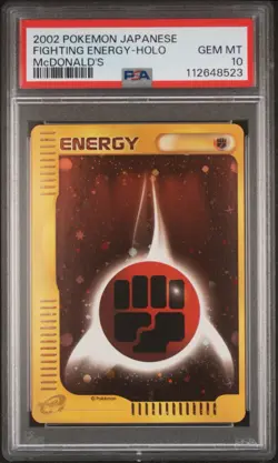 2002 Pokemon Japanese Mcdonalds Fighting Energy Holo PSA 10 GEM MINT New Cert*** - Image 1