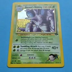 2000 Pokemon GIOVANNI'S NIDOKING Gym Challenge HOLO Foil Rare Card 7/132 WotC - Image 2