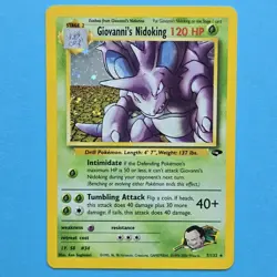 2000 Pokemon GIOVANNI'S NIDOKING Gym Challenge HOLO Foil Rare Card 7/132 WotC - Image 3