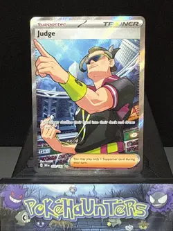 Pokemon Card Judge 222/182 Full Art Destined Rivals Trainer Near Mint - Image 1
