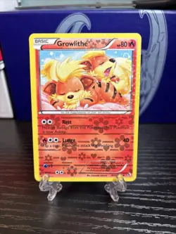 2013 GROWLITHE RC4/RC25 Legendary Treasures Pokemon Radiant Collection HOLO LP - Image 1