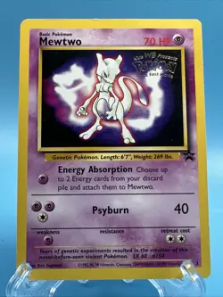 1999 Pokemon Wizards Black Star Promos Mewtwo #3 MP Promo - Image 1