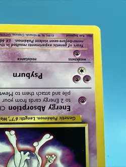 1999 Pokemon Wizards Black Star Promos Mewtwo #3 MP Promo - Image 5
