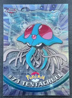 Pokemon #73 Tentacruel Card Foil Holo Topps Chrome 2000 TV Animation Series 1 - Image 2