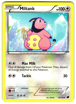 Miltank - 93/116 - 2013 Uncommon Plasma Freeze Pokemon Card LP - Image 1