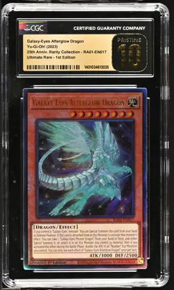 CGC 10 Pristine Galaxy-Eyes Afterglow Dragon RA01-EN017 1st Ed Yu-gi-oh! - Image 1